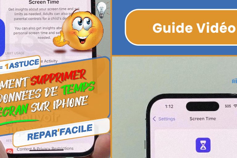 Supprimer l’historique et les données de Temps d’écran sur iPhone - Tutoriel facile