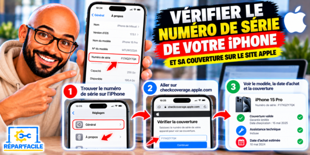 Vérifier le numéro de série d’iPhone et sa couverture sur le site Apple