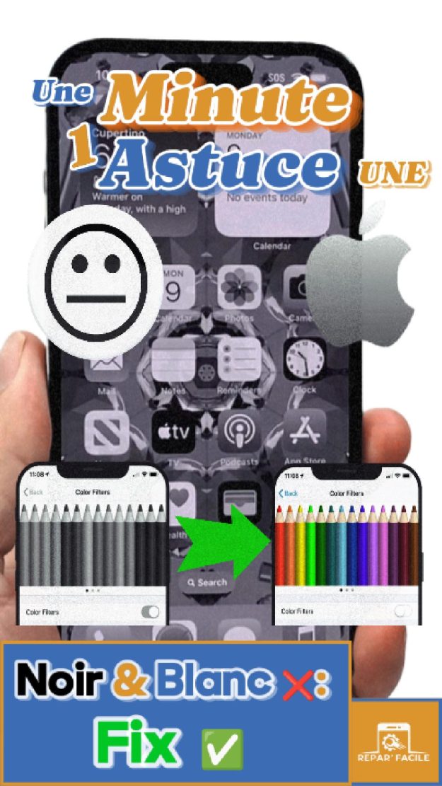 Comment désactiver le mode noir et blanc sur iPhone facilement