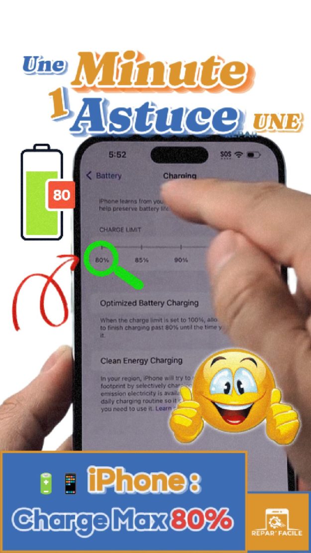 Comment limiter la charge de l'iPhone à 80% pour préserver la batterie