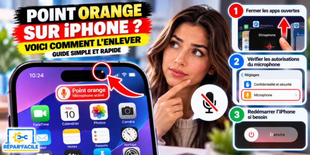Point orange iPhone activé ? Voici comment l’enlever facilement