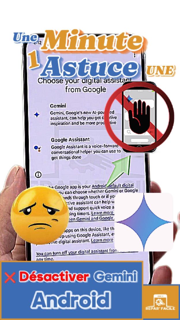 Comment désactiver Gemini (Assistant Google) sur Android