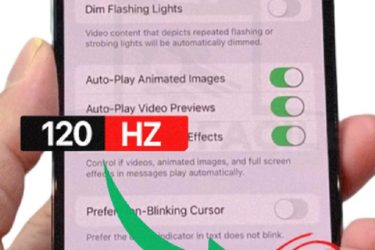 Changer le taux de rafraîchissement écran iPhone Pro (120 Hz 60 Hz)