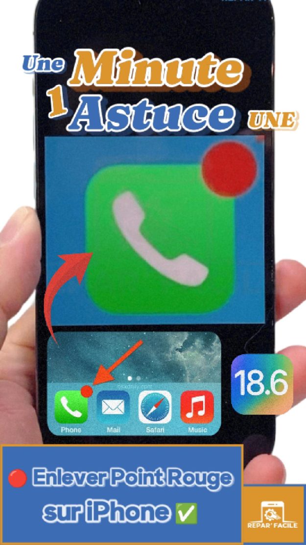 Comment désactiver le point rouge sur iPhone