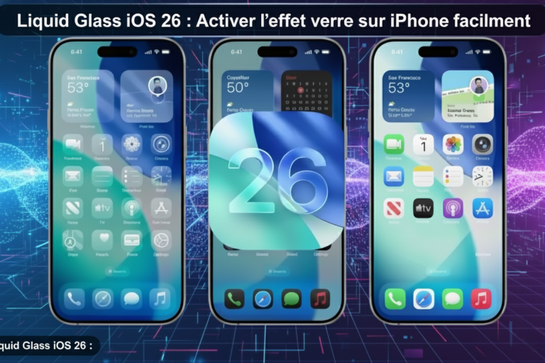 Liquid Glass iOS 26 Activer l’effet verre sur iPhone facilement