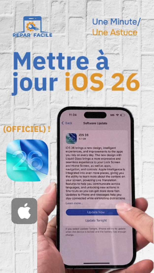 Mettre à jour son iPhone vers iOS 26 - Guide officiel