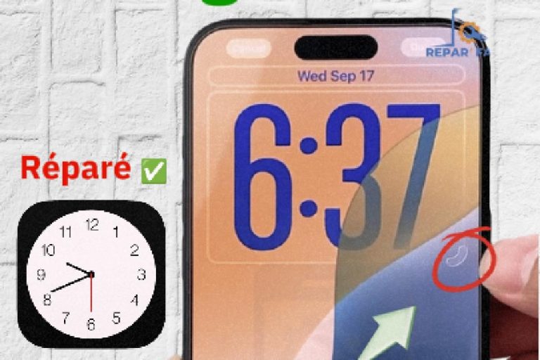 Comment changer la taille de l’horloge sur iPhone iOS 26