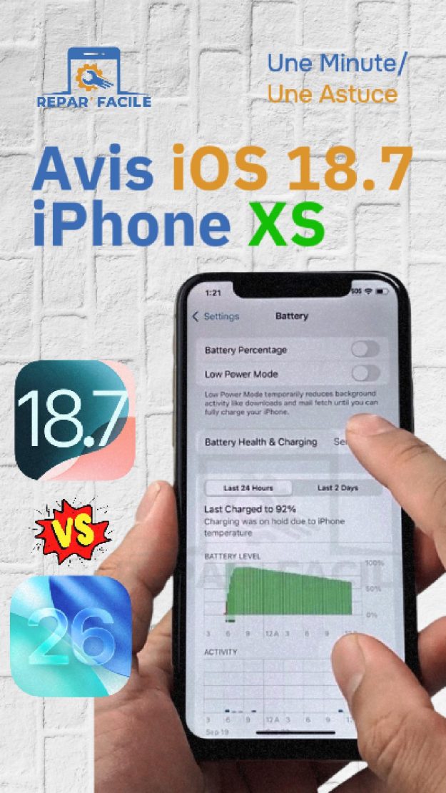 iOS 18.7 sur iPhone XS : test, sécurité et performances en 2025