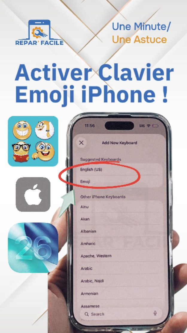 Ajouter le clavier Emoji sur iPhone facilement | Repar'Facile