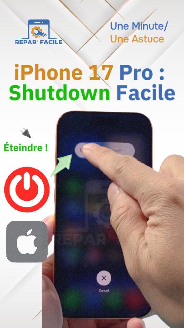 🔌 Éteindre iPhone 17 Pro – Guide rapide