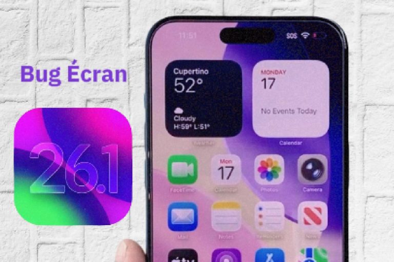 Flash violet iPhone iOS 26 comment le corriger
