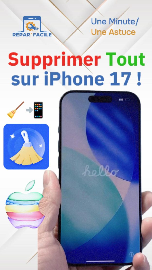Réinitialiser un iPhone 17 : effacer tout le contenu iOS