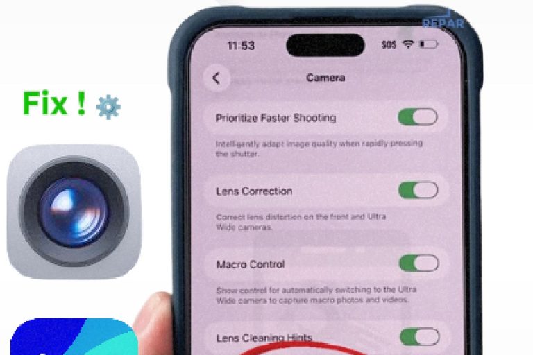 📸 Réparer appareil photo noir iPhone iOS 26.1