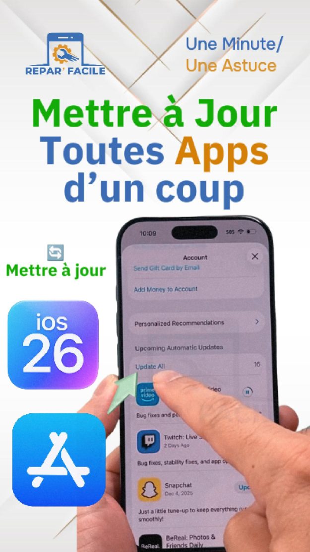 Mettre à jour toutes les applications sur iPhone en un seul clic