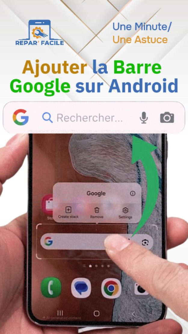 Ajouter la barre de recherche Google sur Android
