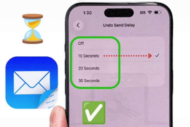 Activer ou Désactiver le délai d’envoi email iPhone