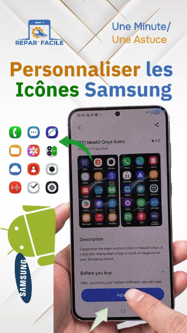 Changer les icônes des applications sur Samsung facilement