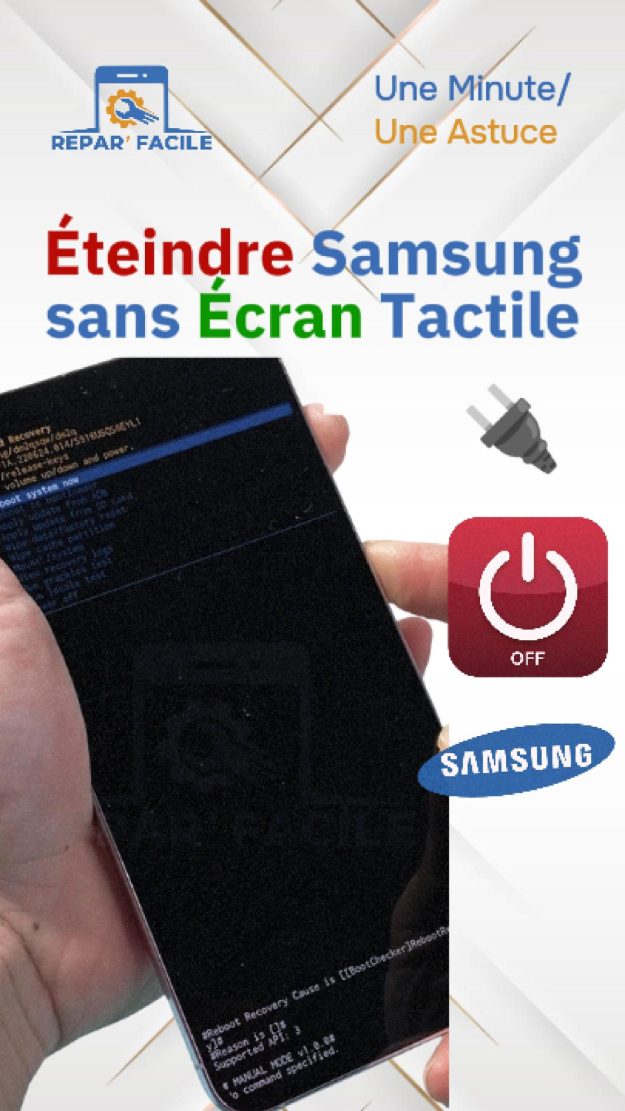 Éteindre un Samsung sans écran tactile facilement