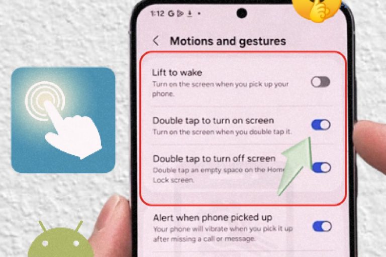 Double appui pour écran Android : activer ou désactiver