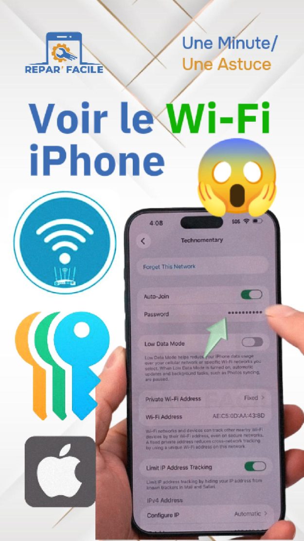 Afficher et copier mot de passe Wi-Fi sur iPhone