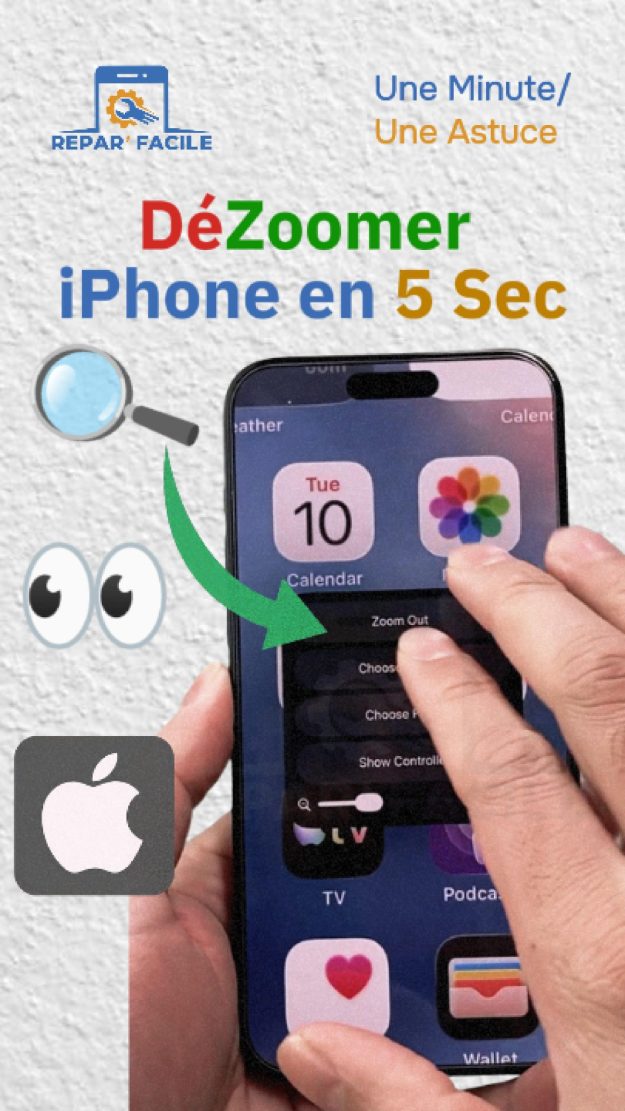 iPhone zoomé : comment dézoomer rapidement