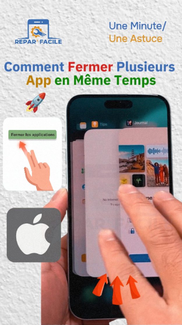 Comment fermer plusieurs applications en même temps sur iPhone