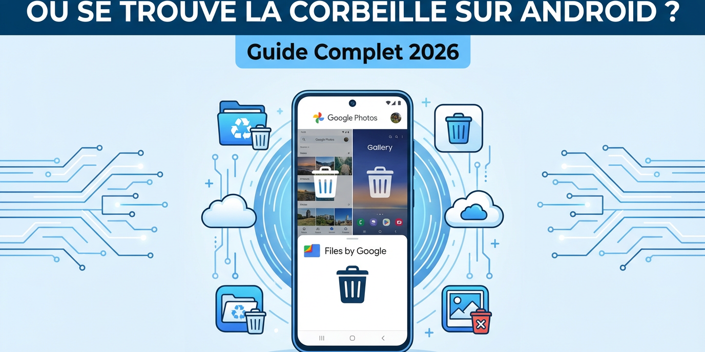 Où se trouve la corbeille sur Android ? Guide 2026
