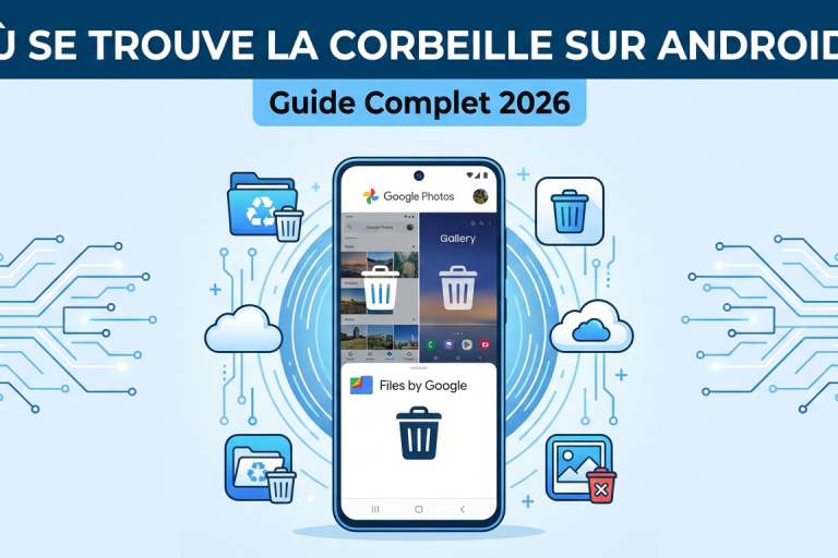 Où se trouve la corbeille sur Android ? Guide 2026