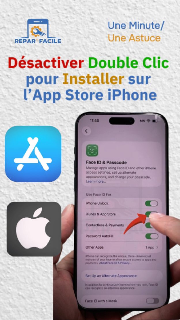 Désactiver double-clic installation iPhone