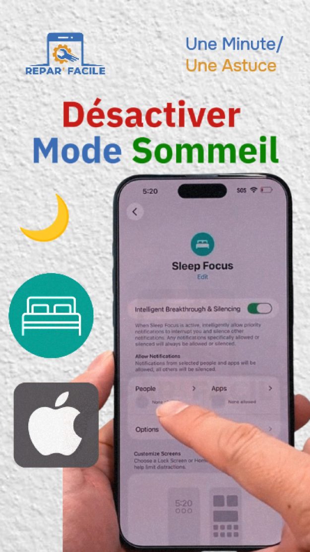 Désactiver mode Sommeil iPhone facilement