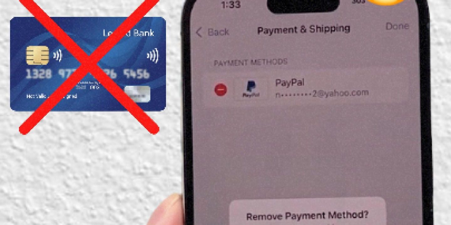 Supprimer carte bancaire iPhone