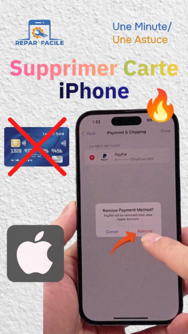 Supprimer carte bancaire iPhone