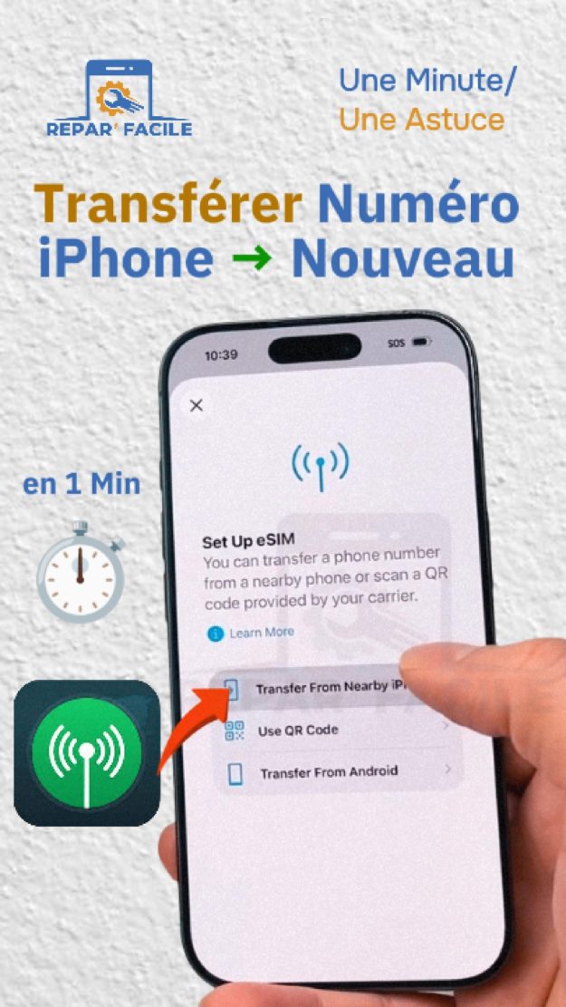 Transférer numéro iPhone (SIM & eSIM)