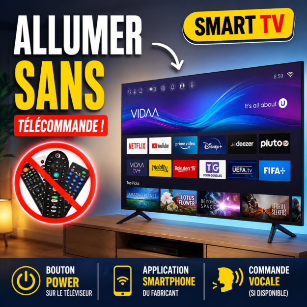 Allumer téléviseur sans télécommande : 5 méthodes simples