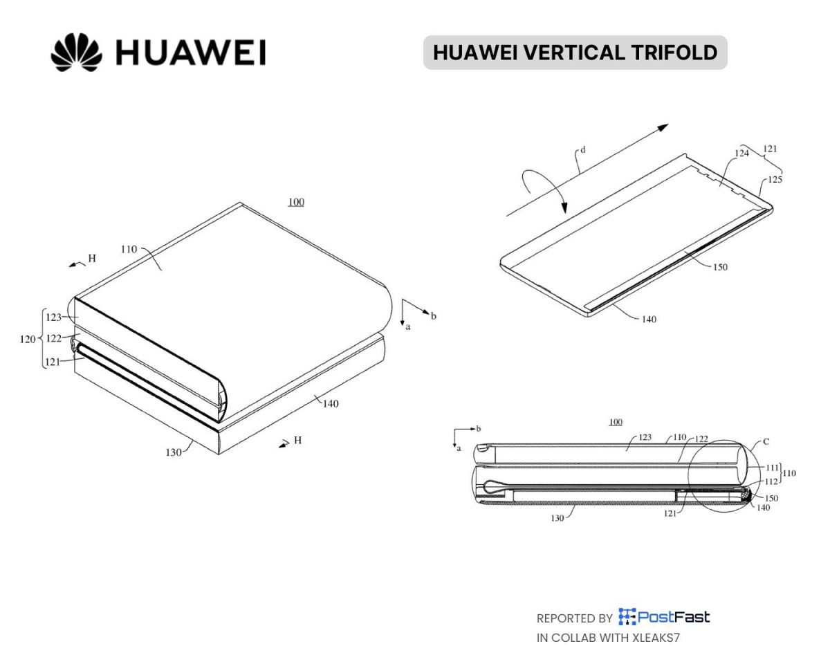 Huawei révolutionne les smartphones avec un brevet de pliage vertical triple