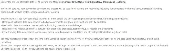 Samsung Health va-t-il supprimer vos données si vous refusez leur utilisation par l’IA ?