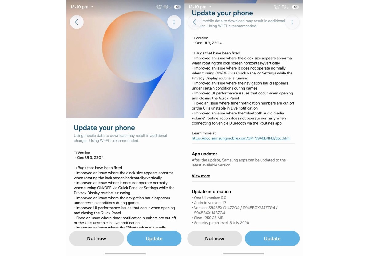 Samsung lance la quatrième bêta d'One UI 9 pour les Galaxy S26 : ce qui change