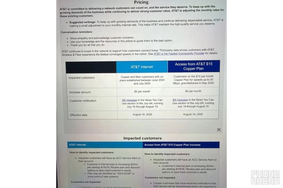 Hausse des tarifs AT&T en 2024 : ce que révèle un document confidentiel