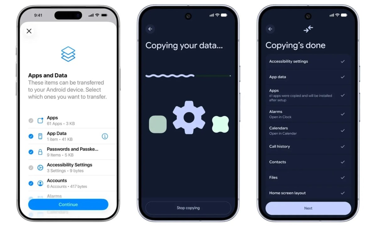 Découvrez l'outil de migration iOS vers Android 17 désormais compatible avec les Samsung pliables