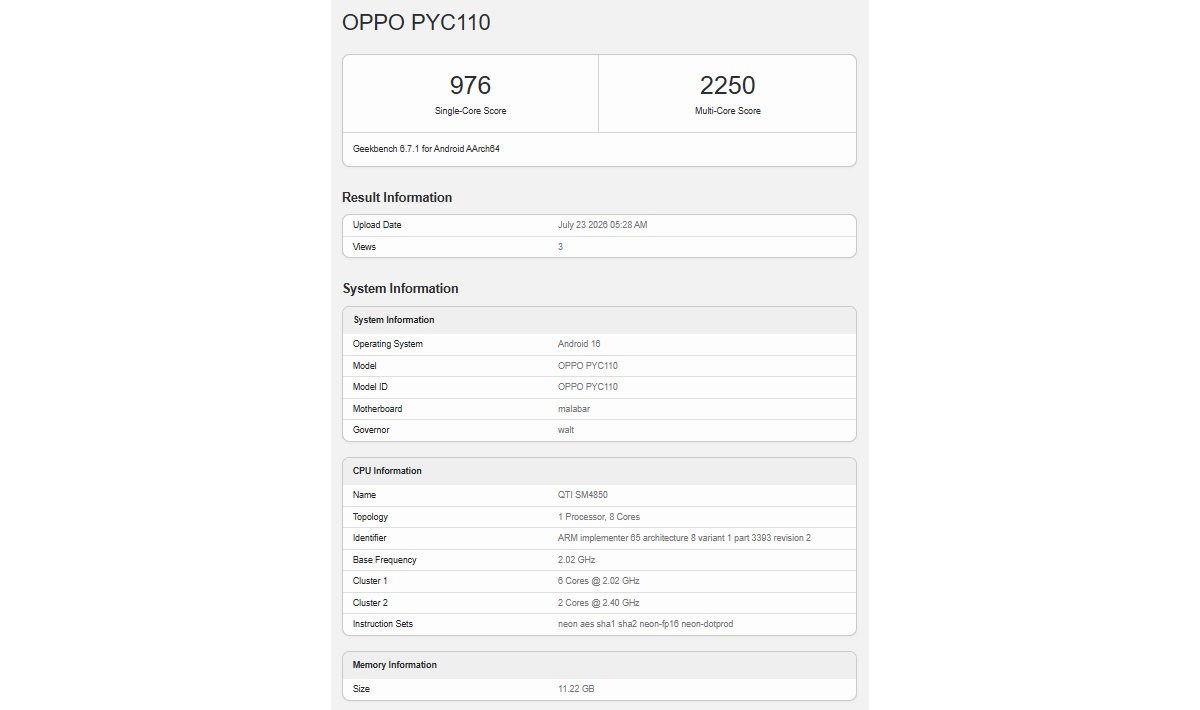 Découverte du Oppo A7 Pro Max : performances et caractéristiques techniques révélées