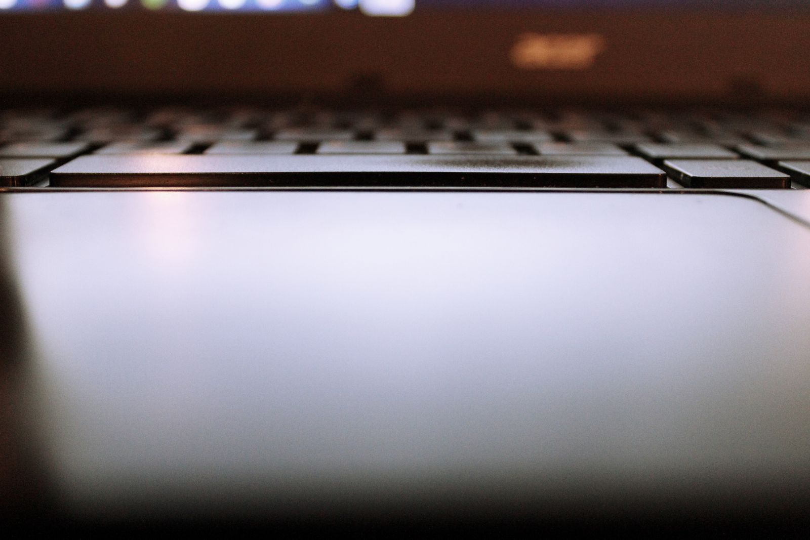 Clavier d'ordinateur portable en gros plan
