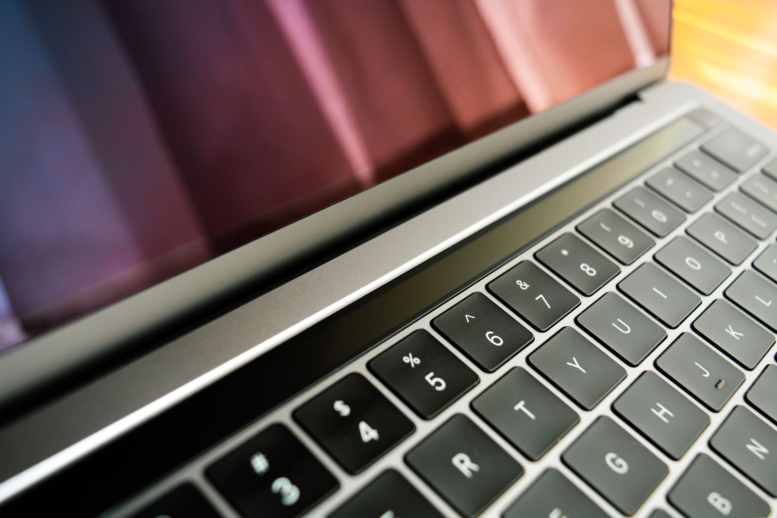 Clavier d'ordinateur portable en gros plan