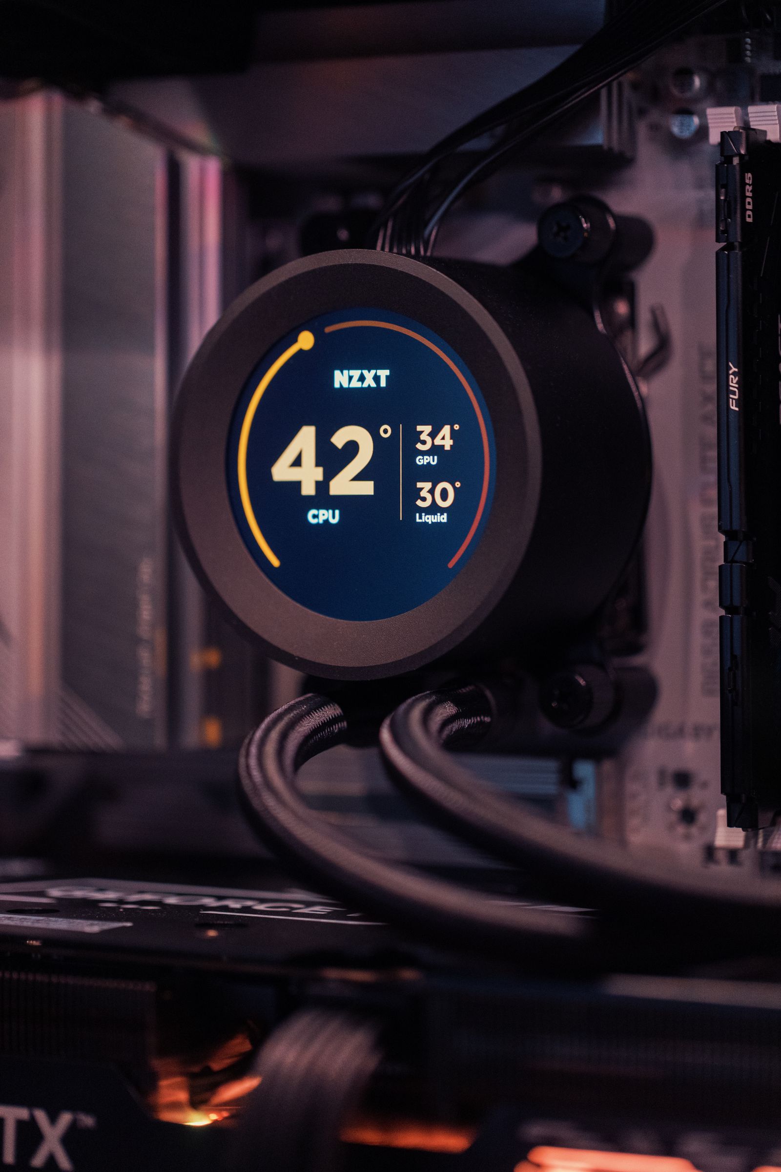 Systeme de refroidissement d'ordinateur avec affichage de temperature