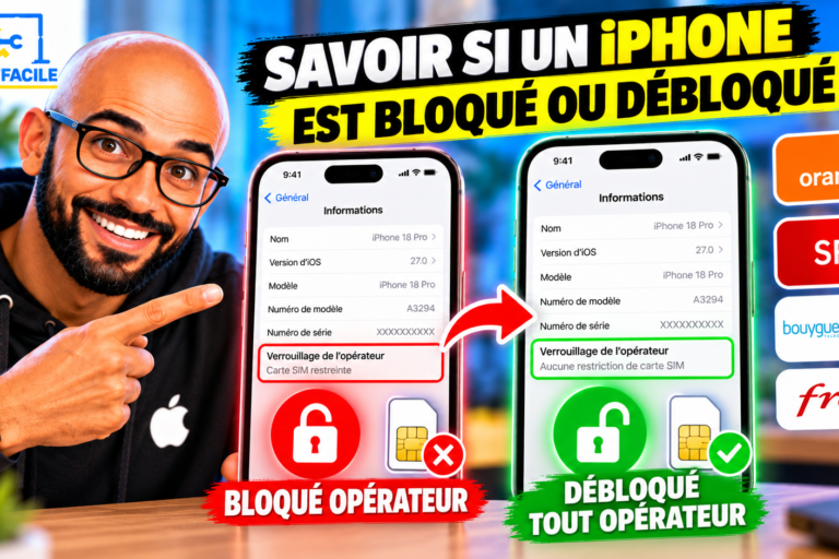 Comment savoir si un iPhone est bloqué par un opérateur ou débloqué ?